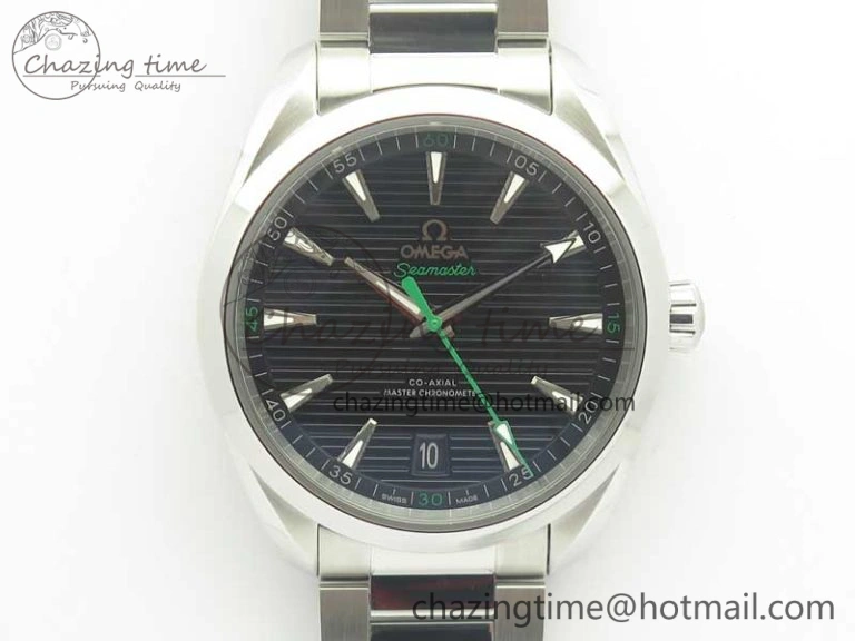 Aqua Terra 150M Master Chronometers VSF 1:1 Best Edition Black Dial Green Hand on SS Bracelet A8900 Super Clone