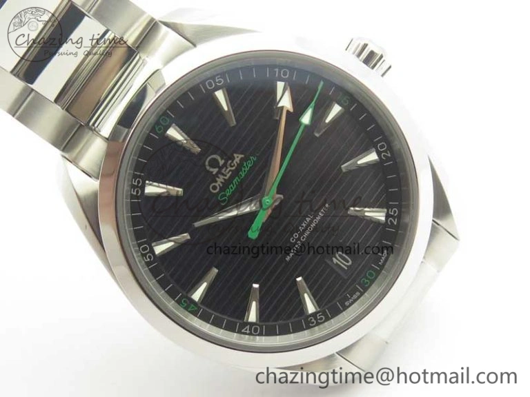 Aqua Terra 150M Master Chronometers VSF 1:1 Best Edition Black Dial Green Hand on SS Bracelet A8900 Super Clone