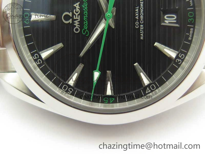 Aqua Terra 150M Master Chronometers VSF 1:1 Best Edition Black Dial Green Hand on SS Bracelet A8900 Super Clone