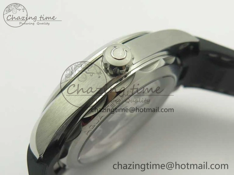 Aqua Terra 150M Master Chronometers VSF 1:1 Best Edition Black Dial SS Hand on Black Rubber Strap A8900 Super Clone