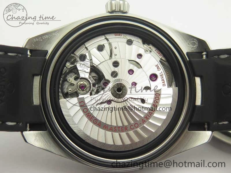 Aqua Terra 150M Master Chronometers VSF 1:1 Best Edition Black Dial SS Hand on Black Rubber Strap A8900 Super Clone