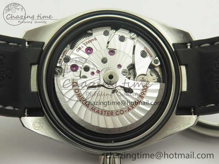 Aqua Terra 150M Master Chronometers VSF 1:1 Best Edition Black Dial SS Hand on Black Rubber Strap A8900 Super Clone
