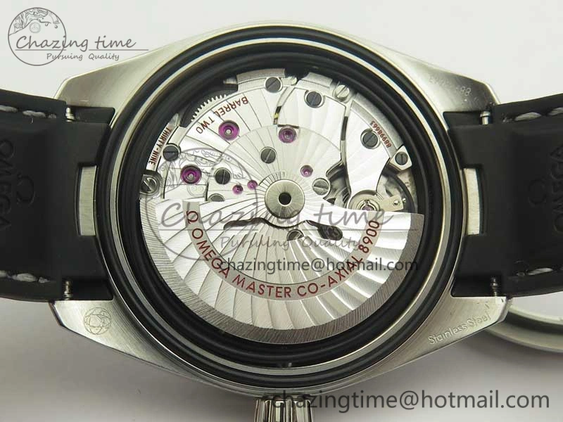 Aqua Terra 150M Master Chronometers VSF 1:1 Best Edition Black Dial SS Hand on Black Rubber Strap A8900 Super Clone