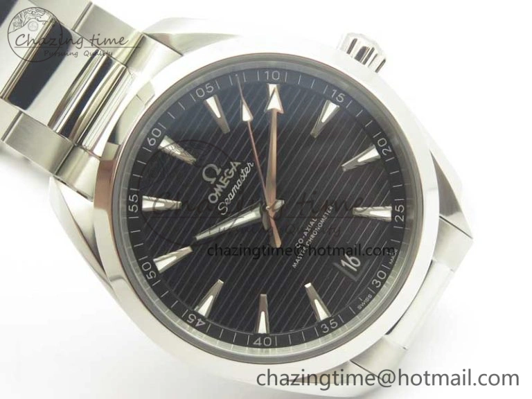 Aqua Terra 150M Master Chronometers VSF 1:1 Best Edition Black Dial SS Hand on SS Bracelet A8900 Super Clone