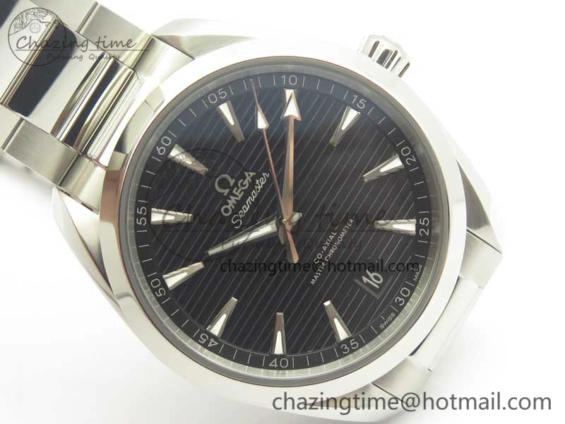 Aqua Terra 150M Master Chronometers VSF 1:1 Best Edition Black Dial SS Hand on SS Bracelet A8900 Super Clone