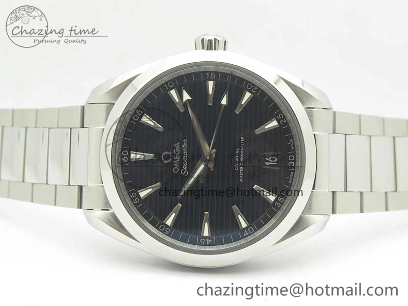 Aqua Terra 150M Master Chronometers VSF 1:1 Best Edition Black Dial SS Hand on SS Bracelet A8900 Super Clone