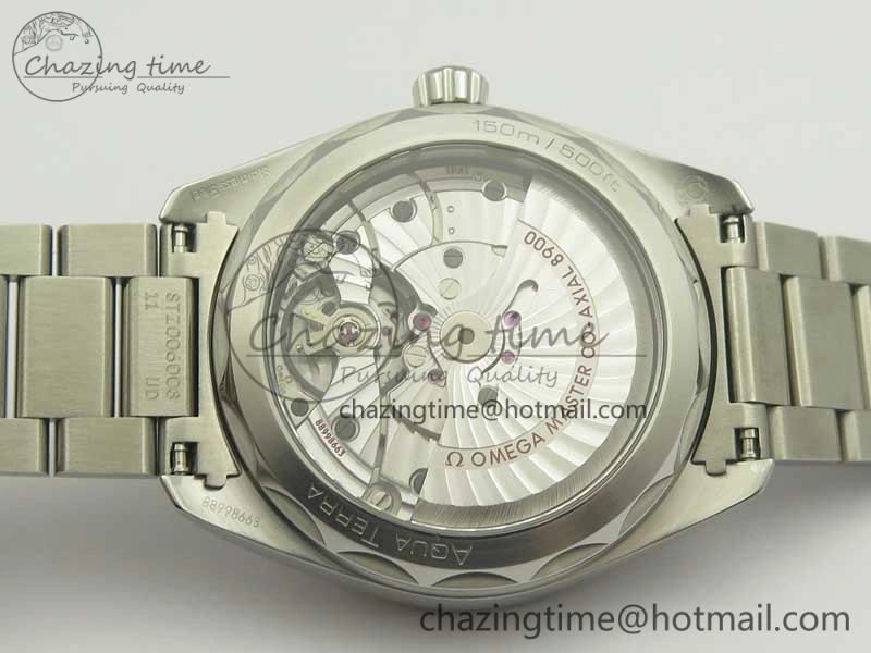 Aqua Terra 150M Master Chronometers VSF 1:1 Best Edition Black Dial SS Hand on SS Bracelet A8900 Super Clone