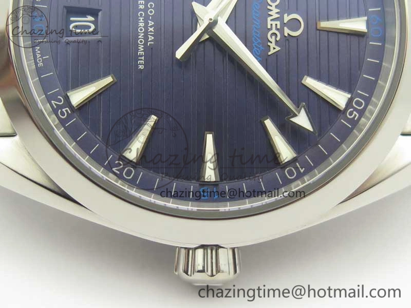 Aqua Terra 150M Master Chronometers VSF 1:1 Best Edition Deep Blue Dial Silver Hand on SS Bracelet A8900 Super Clone
