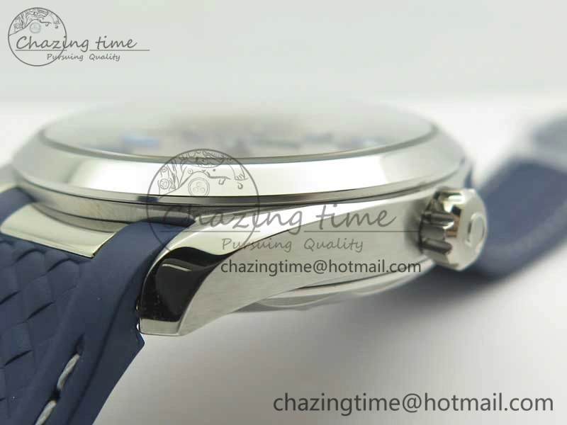 Aqua Terra 150M Master Chronometers VSF 1:1 Best Edition Gray Dial Blue Hand on Blue Rubber Strap A8900 Super Clone