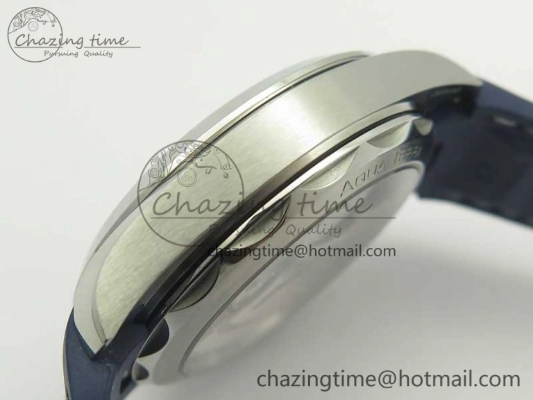 Aqua Terra 150M Master Chronometers VSF 1:1 Best Edition Gray Dial Blue Hand on Blue Rubber Strap A8900 Super Clone