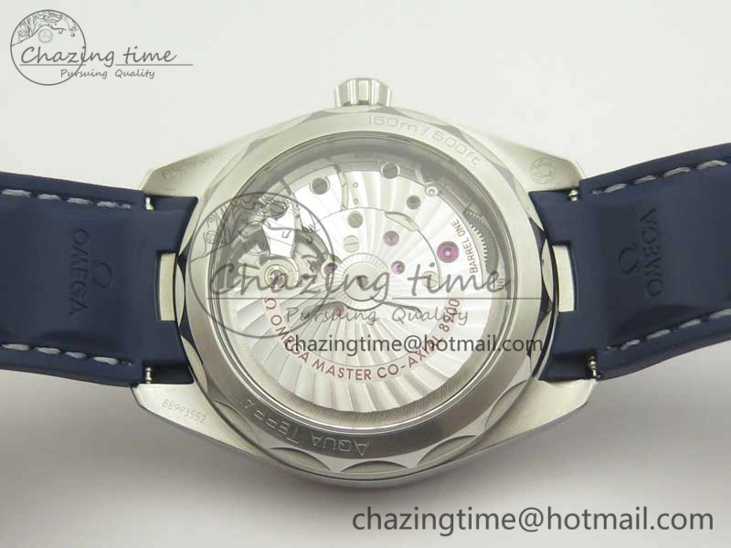 Aqua Terra 150M Master Chronometers VSF 1:1 Best Edition Gray Dial Blue Hand on Blue Rubber Strap A8900 Super Clone