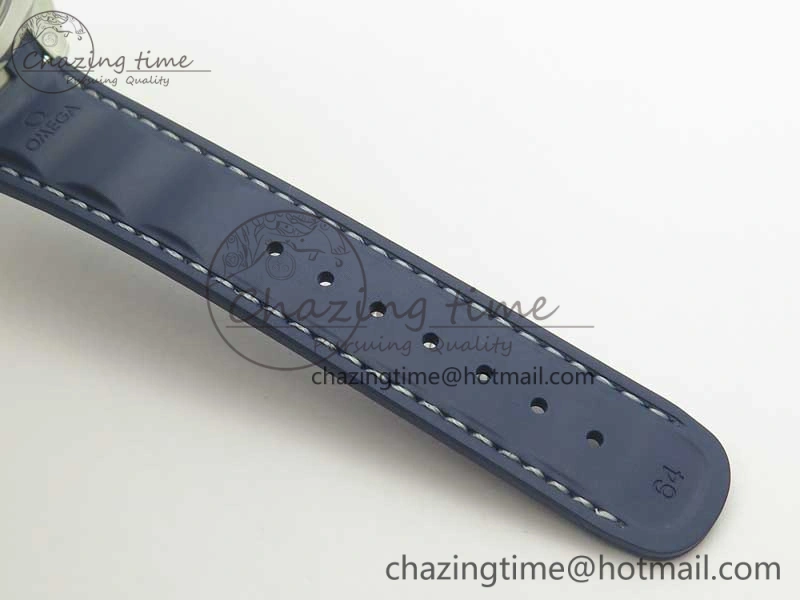 Aqua Terra 150M Master Chronometers VSF 1:1 Best Edition Gray Dial Blue Hand on Blue Rubber Strap A8900 Super Clone