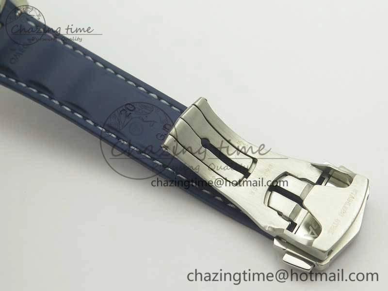 Aqua Terra 150M Master Chronometers VSF 1:1 Best Edition Gray Dial Blue Hand on Blue Rubber Strap A8900 Super Clone