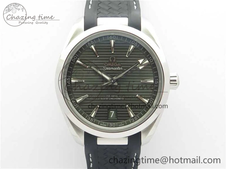 Aqua Terra 150M Master Chronometers VSF 1:1 Best Edition Green Dial on Black Rubber Strap A8900 Super Clone (2 Straps)