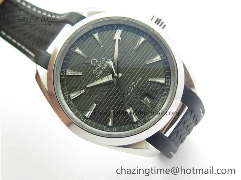 Aqua Terra 150M Master Chronometers VSF 1:1 Best Edition Green Dial on Black Rubber Strap A8900 Super Clone (2 Straps)
