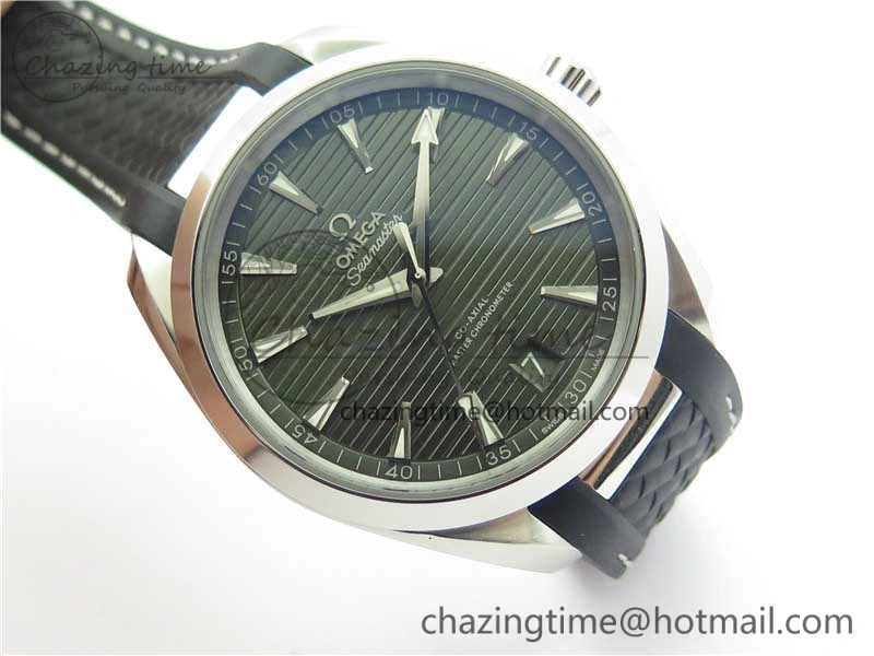 Aqua Terra 150M Master Chronometers VSF 1:1 Best Edition Green Dial on Black Rubber Strap A8900 Super Clone (2 Straps)