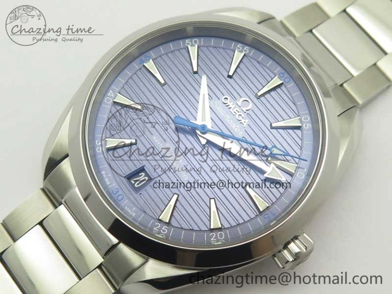 Aqua Terra 150M Master Chronometers VSF 1:1 Best Edition Light Blue Dial Blue Hand on SS Bracelet A8900 Super Clone