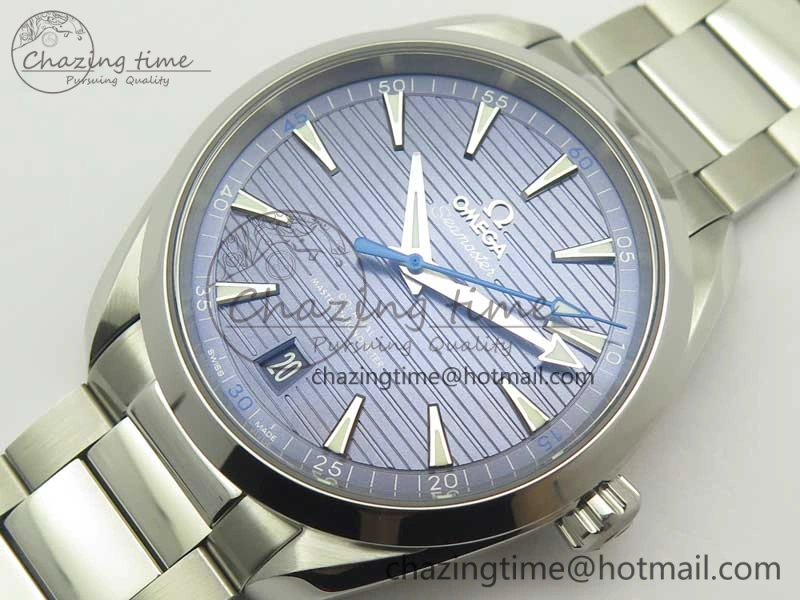 Aqua Terra 150M Master Chronometers VSF 1:1 Best Edition Light Blue Dial Blue Hand on SS Bracelet A8900 Super Clone