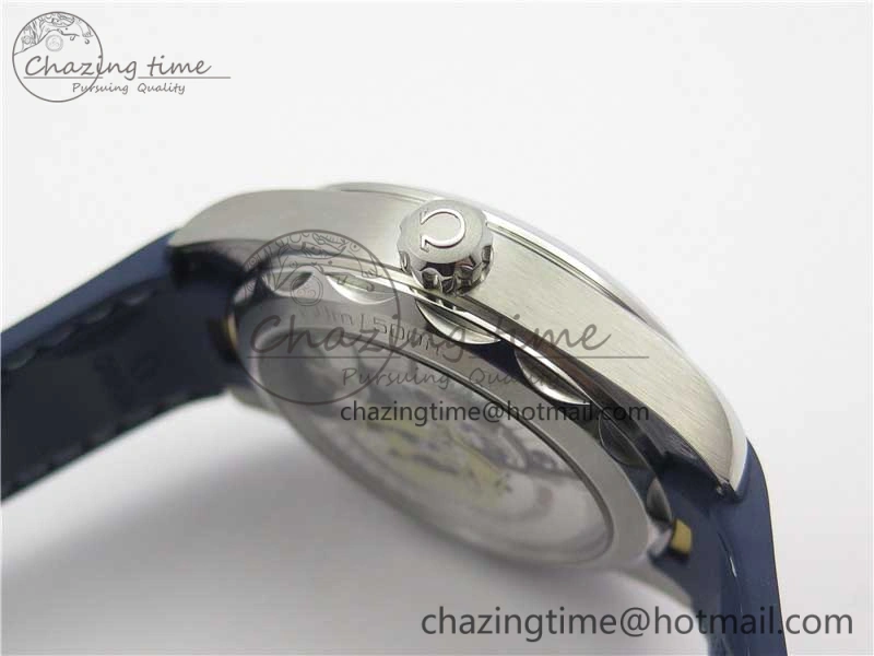 Aqua Terra 150M Master Chronometers VSF 1:1 Best Edition White Dial Gold Hand on Blue Rubber Strap A8900 Super Clone