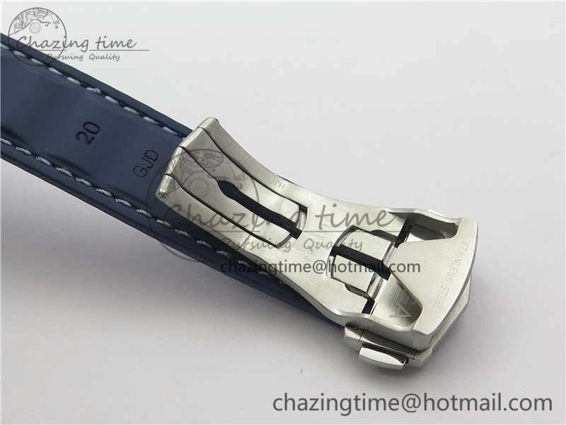 Aqua Terra 150M Master Chronometers VSF 1:1 Best Edition White Dial Gold Hand on Blue Rubber Strap A8900 Super Clone