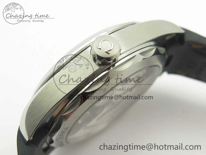 Aqua Terra 150M Master Chronometers VSF 1:1 Best Edition White Dial Orange Hand on Black Rubber Strap A8900 Super Clone