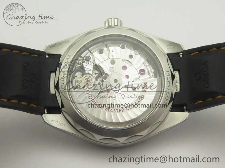 Aqua Terra 150M Master Chronometers VSF 1:1 Best Edition White Dial Orange Hand on Black Rubber Strap A8900 Super Clone