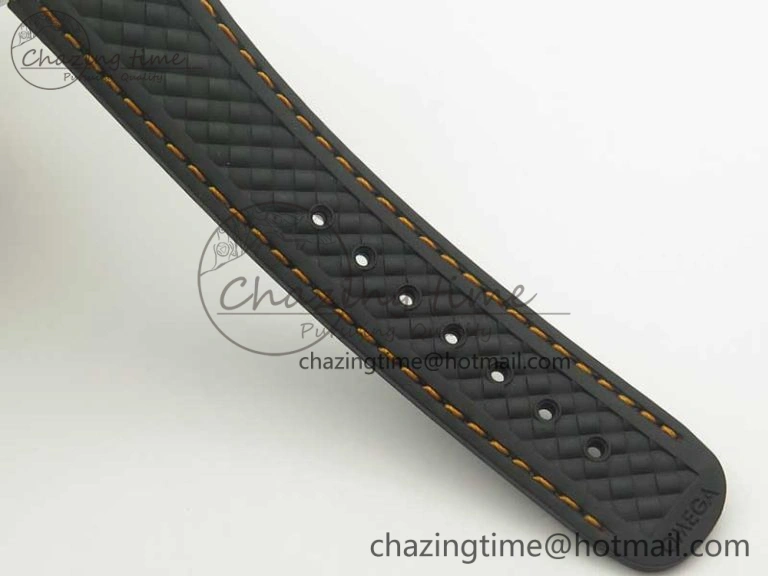 Aqua Terra 150M Master Chronometers VSF 1:1 Best Edition White Dial Orange Hand on Black Rubber Strap A8900 Super Clone