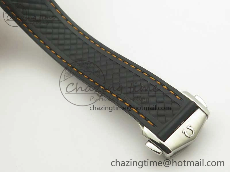 Aqua Terra 150M Master Chronometers VSF 1:1 Best Edition White Dial Orange Hand on Black Rubber Strap A8900 Super Clone