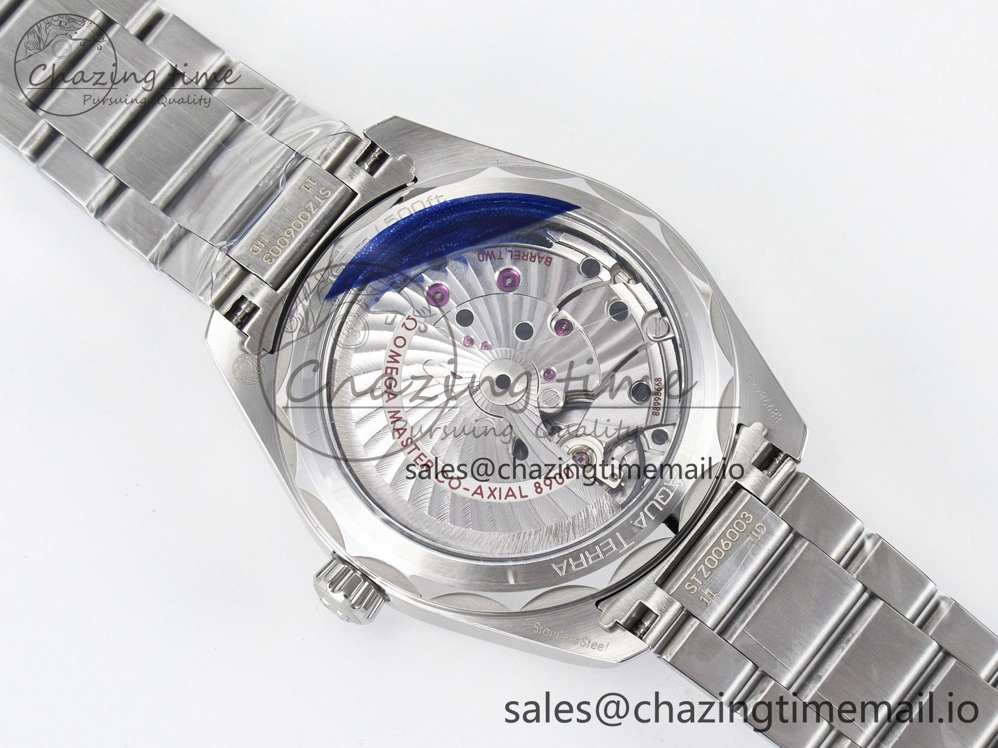 Aqua Terra 150M Master Chronometers VSF 1:1 Best Edition White Dial Orange Hand on SS Bracelet A8900 Super Clone