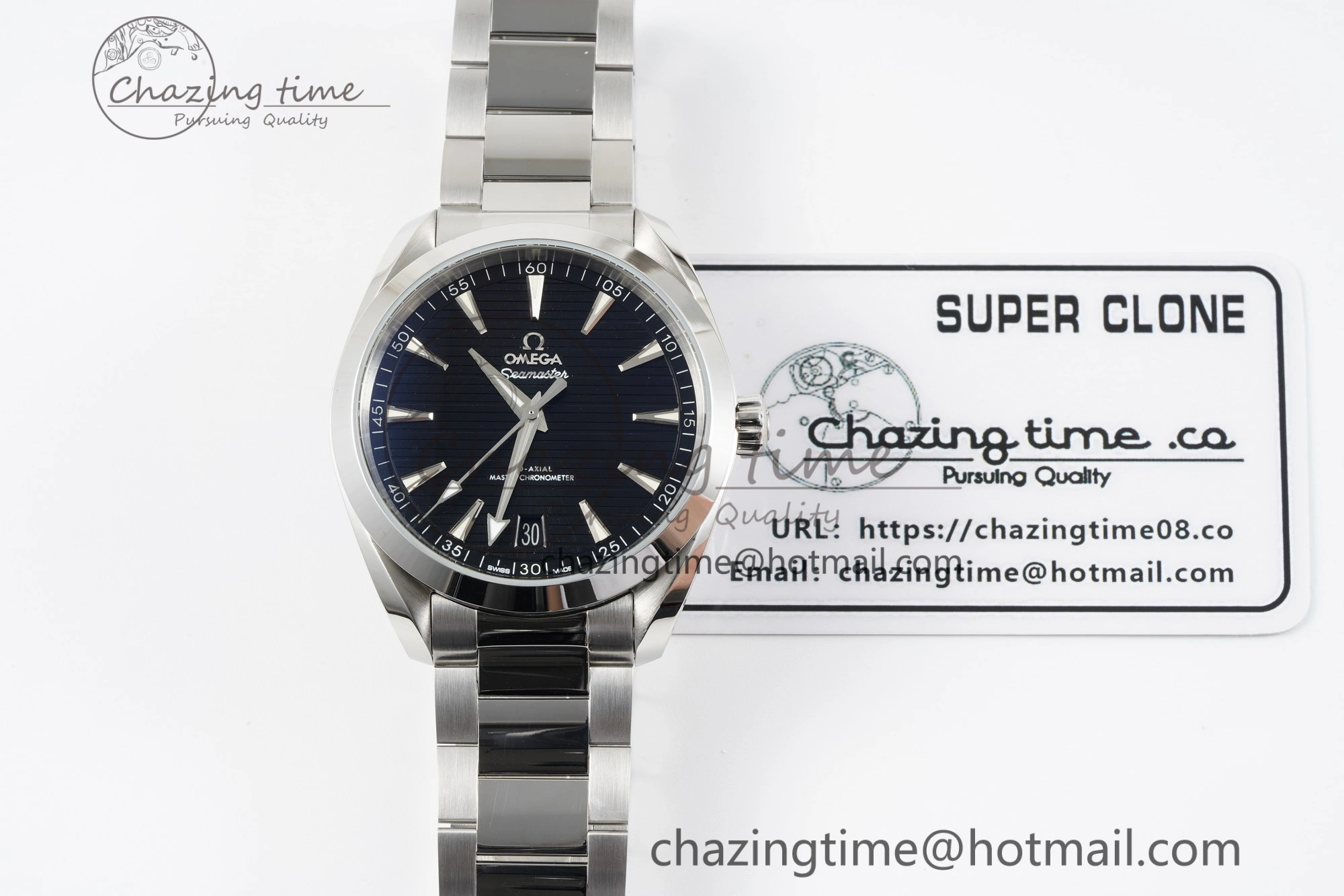 Aqua Terra 150M SS JQK 1:1 Best Edition Black Dial SS Hand on SS Bracelet A8900