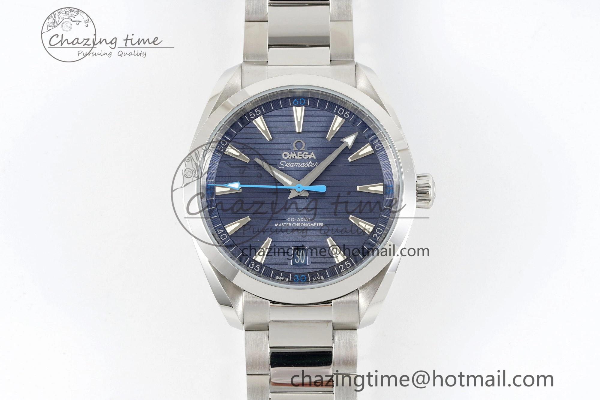 Aqua Terra 150M SS JQK 1:1 Best Edition Blue Dial Blue Hand on SS Bracelet A8900