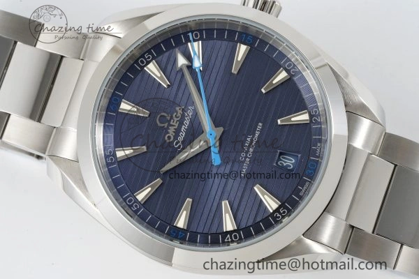 Aqua Terra 150M SS JQK 1:1 Best Edition Blue Dial Blue Hand on SS Bracelet A8900