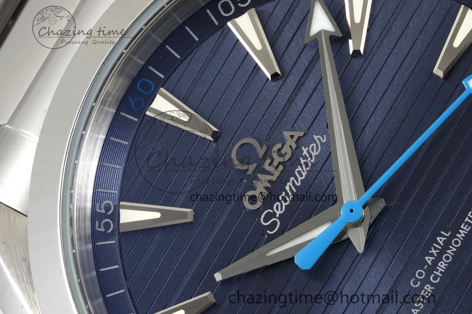 Aqua Terra 150M SS JQK 1:1 Best Edition Blue Dial Blue Hand on SS Bracelet A8900