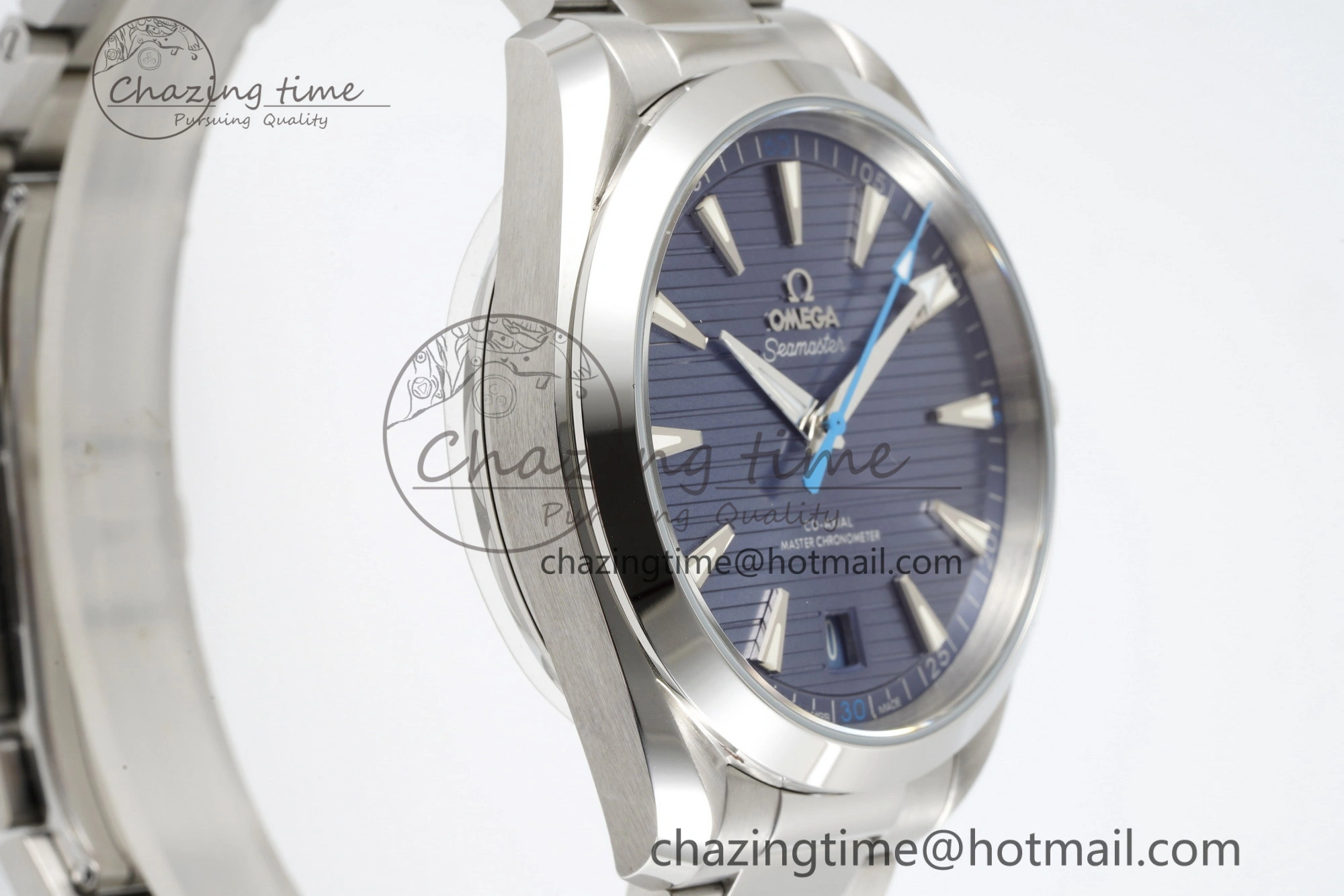 Aqua Terra 150M SS JQK 1:1 Best Edition Blue Dial Blue Hand on SS Bracelet A8900