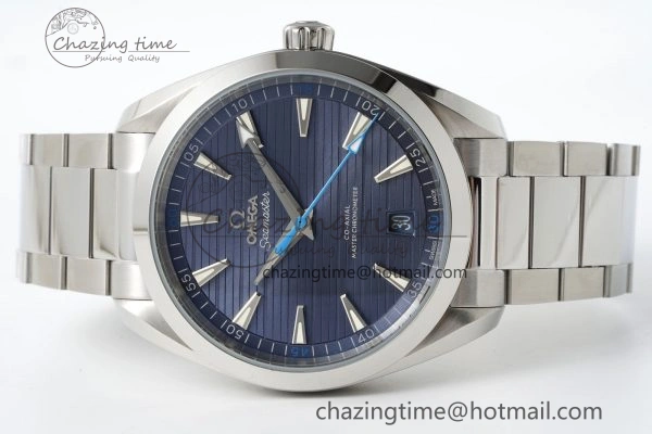Aqua Terra 150M SS JQK 1:1 Best Edition Blue Dial Blue Hand on SS Bracelet A8900