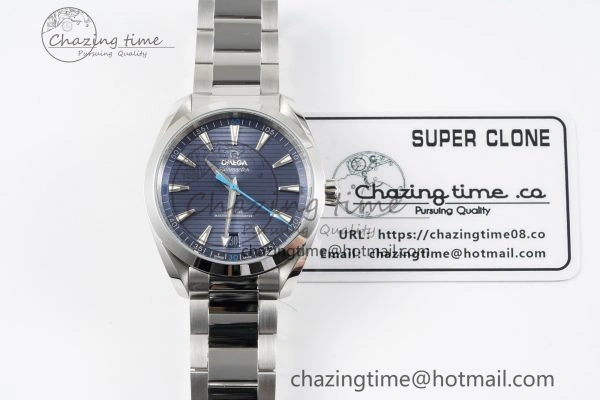 Aqua Terra 150M SS JQK 1:1 Best Edition Blue Dial Blue Hand on SS Bracelet A8900