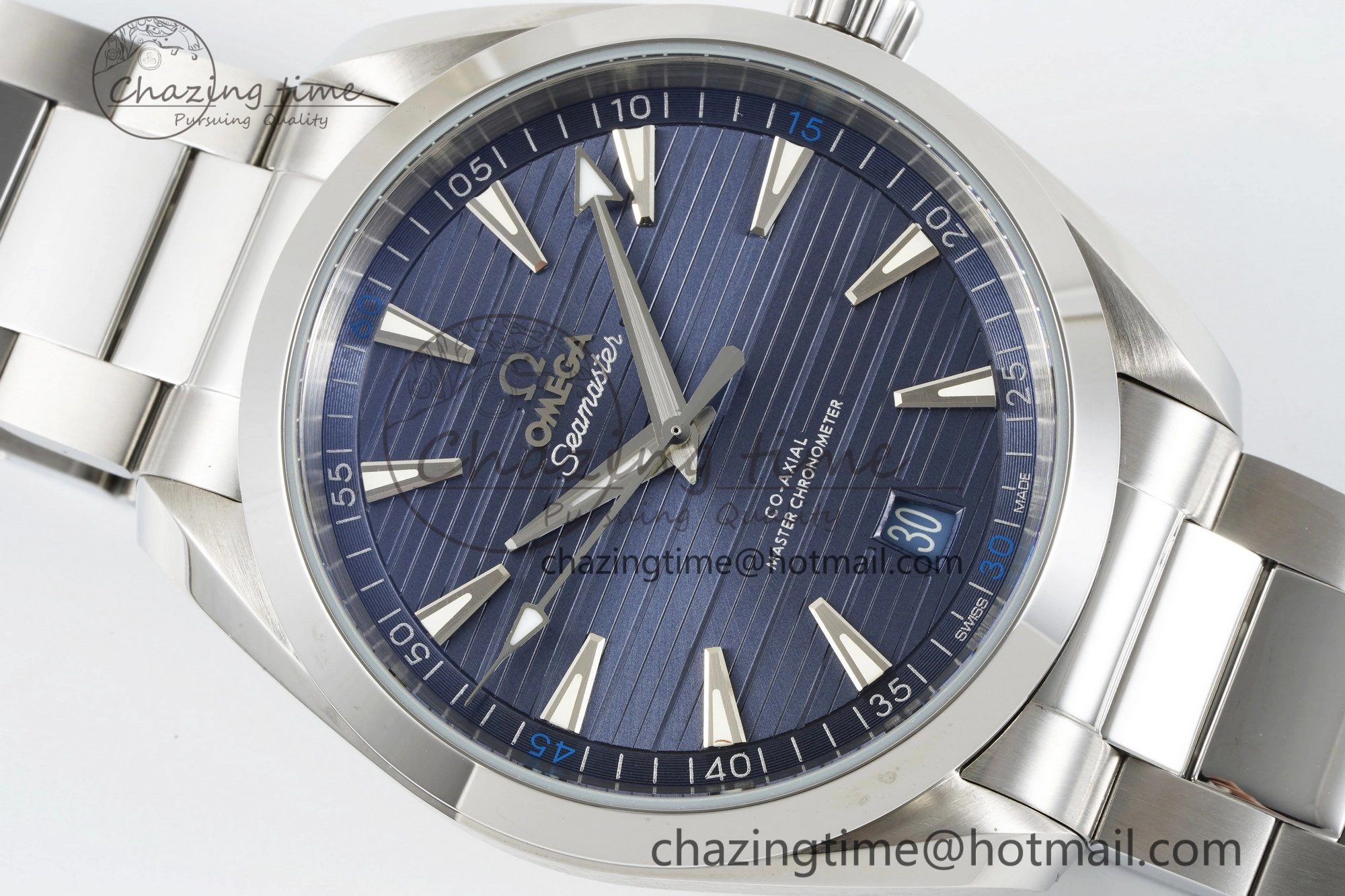 Aqua Terra 150M SS JQK 1:1 Best Edition Blue Dial SS Hand on SS Bracelet A8900