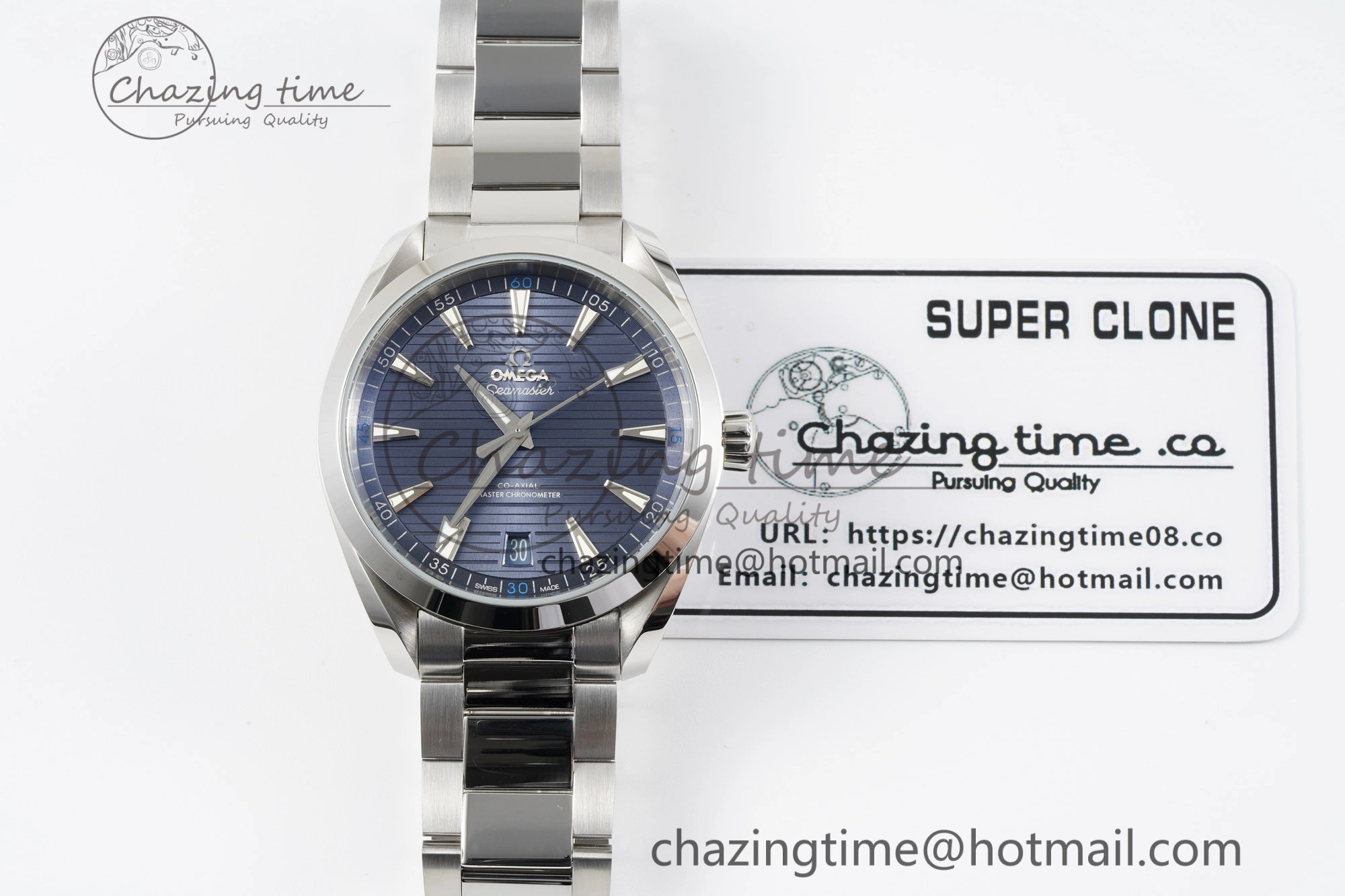 Aqua Terra 150M SS JQK 1:1 Best Edition Blue Dial SS Hand on SS Bracelet A8900