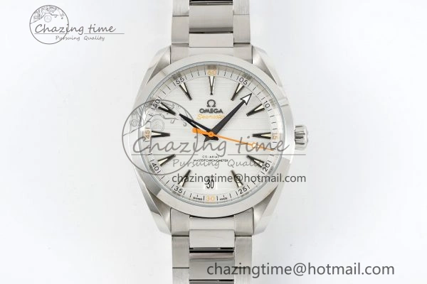 Aqua Terra 150M SS JQK 1:1 Best Edition White Dial Orange Hand on SS Bracelet A8900