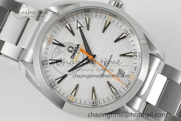 Aqua Terra 150M SS JQK 1:1 Best Edition White Dial Orange Hand on SS Bracelet A8900