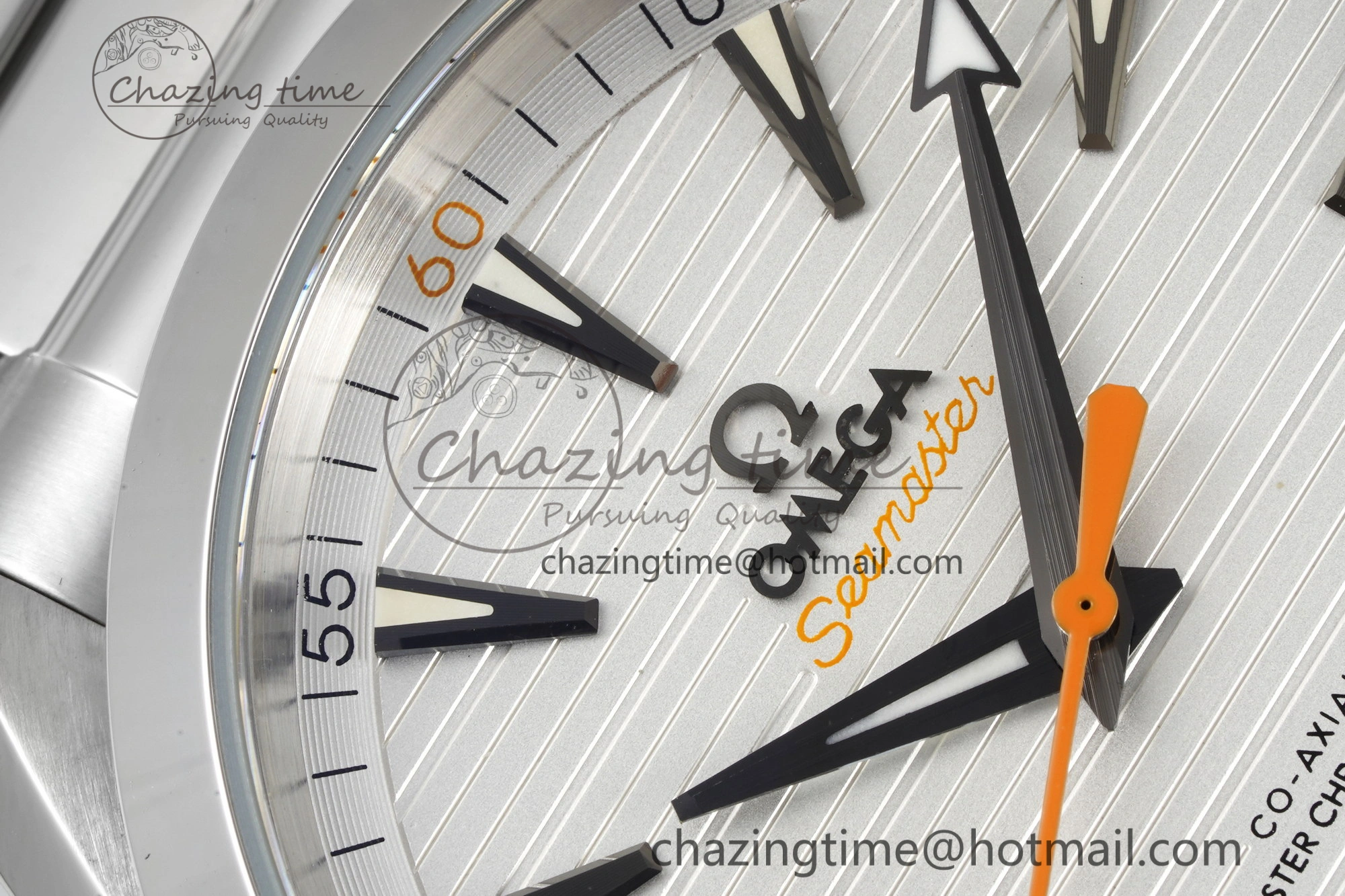 Aqua Terra 150M SS JQK 1:1 Best Edition White Dial Orange Hand on SS Bracelet A8900