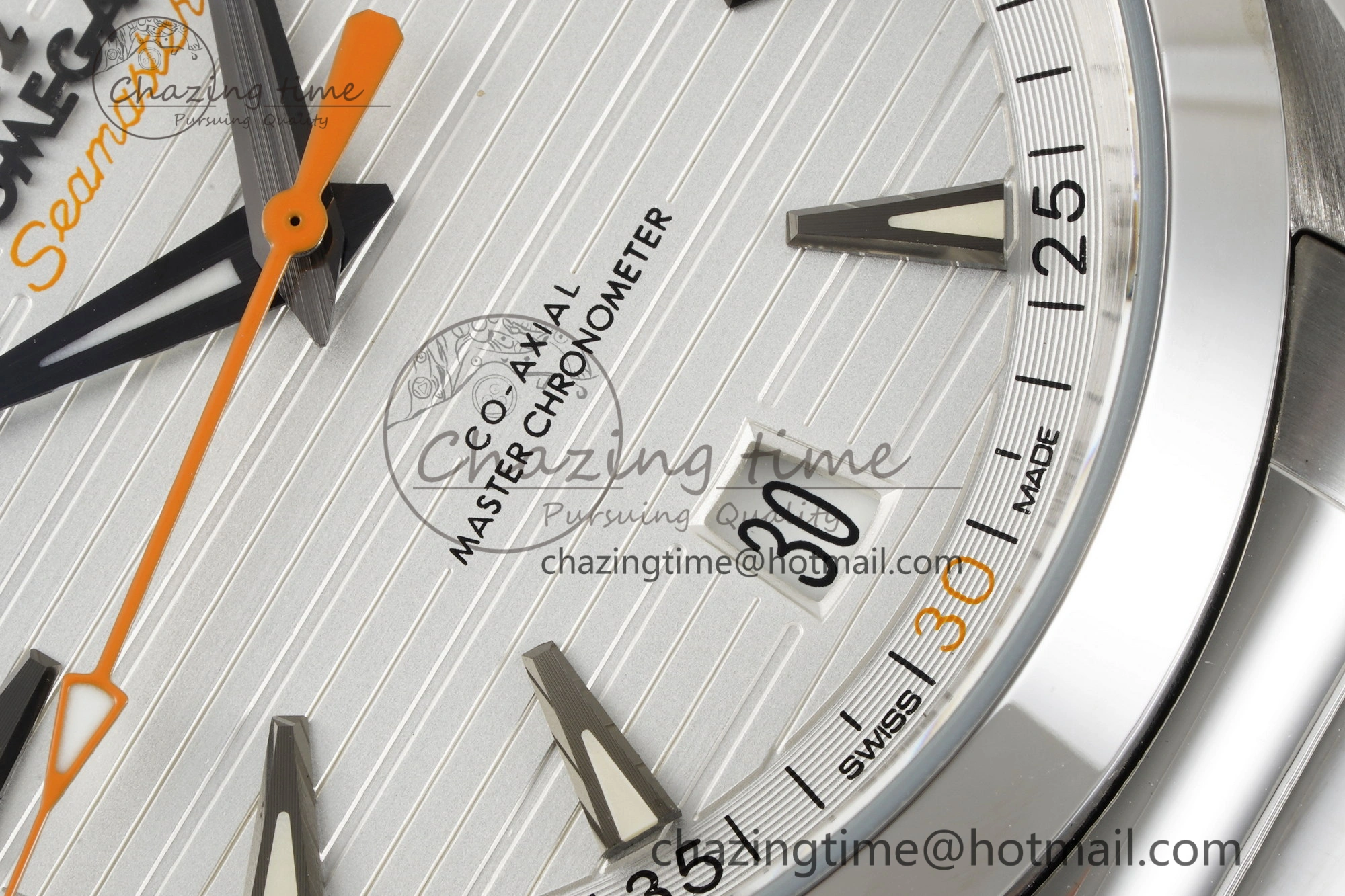 Aqua Terra 150M SS JQK 1:1 Best Edition White Dial Orange Hand on SS Bracelet A8900