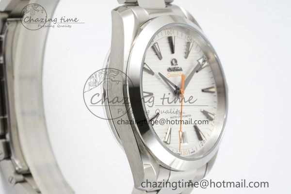 Aqua Terra 150M SS JQK 1:1 Best Edition White Dial Orange Hand on SS Bracelet A8900