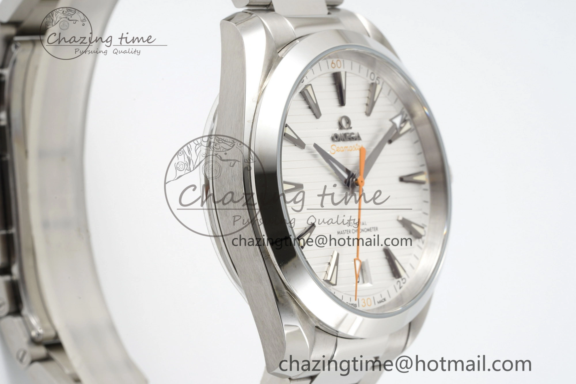 Aqua Terra 150M SS JQK 1:1 Best Edition White Dial Orange Hand on SS Bracelet A8900
