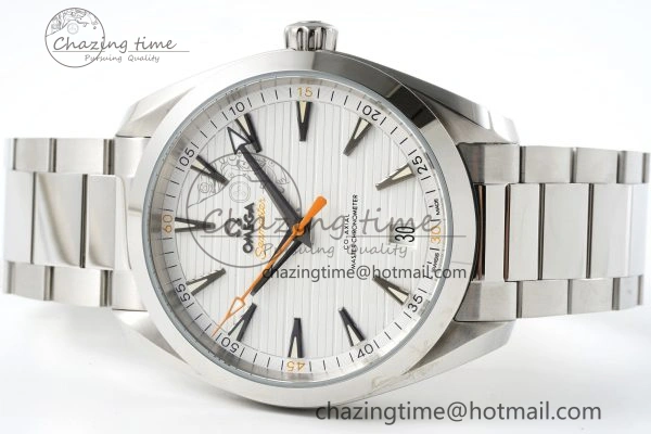 Aqua Terra 150M SS JQK 1:1 Best Edition White Dial Orange Hand on SS Bracelet A8900