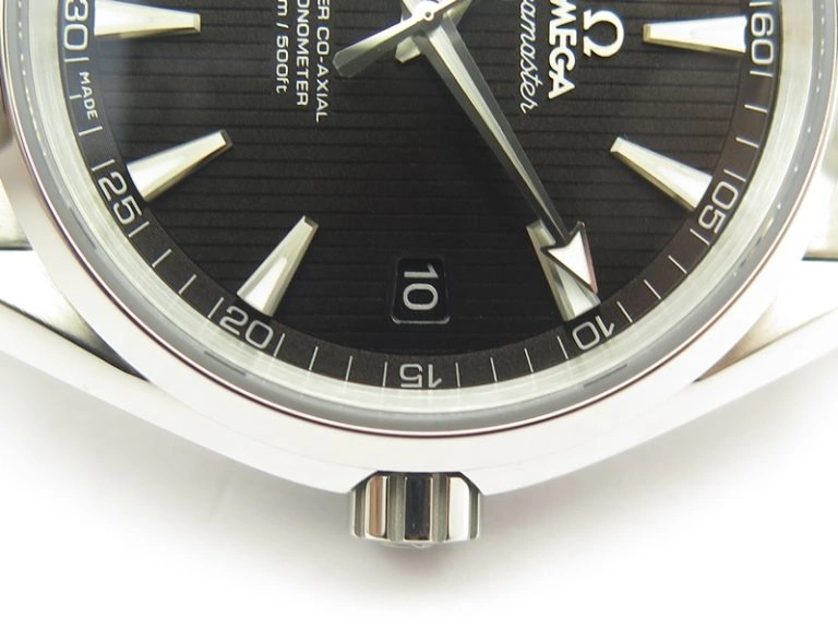 Aqua Terra 150M SS VSF 1:1 Best Edition Black Textured Dial Silver Markers On SS Bracelet A8500 Super Clone