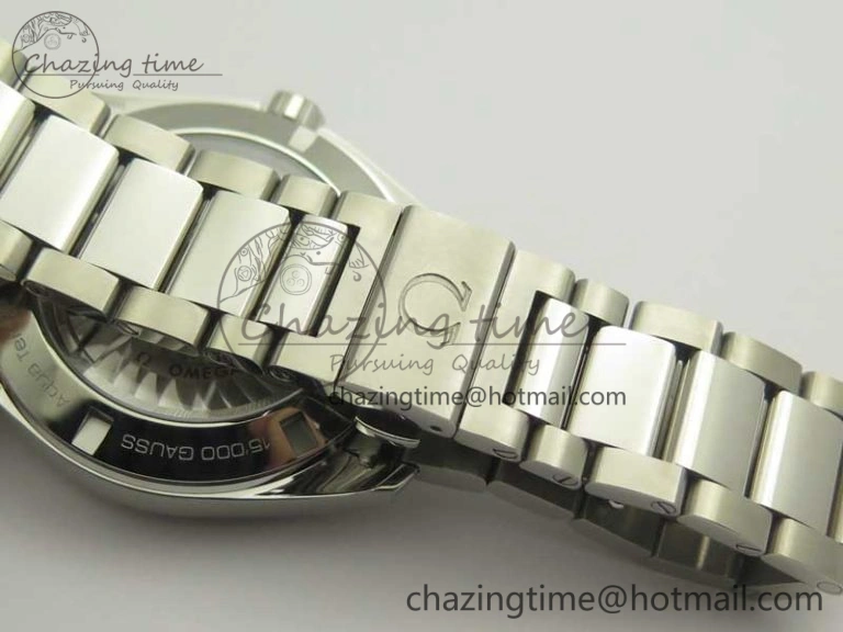 Aqua Terra 150M SS VSF 1:1 Best Edition Black Wave Textured Dial RG Hand on SS Bracelet A8500 Super Clone