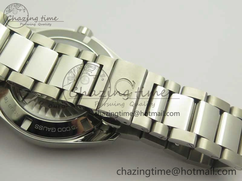 Aqua Terra 150M SS VSF 1:1 Best Edition Black Wave Textured Dial RG Hand on SS Bracelet A8500 Super Clone