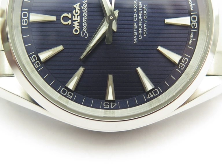Aqua Terra 150M SS VSF 1:1 Best Edition Blue Textured Dial Silver Markers On SS Bracelet A8500 Super Clone