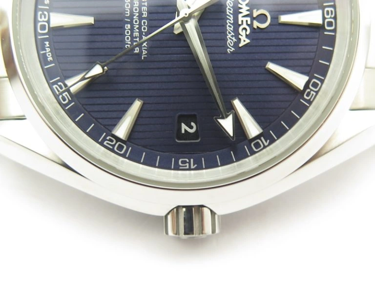 Aqua Terra 150M SS VSF 1:1 Best Edition Blue Textured Dial Silver Markers On SS Bracelet A8500 Super Clone